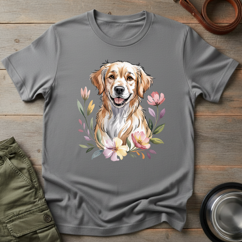 Golden Bloom Pup Tee