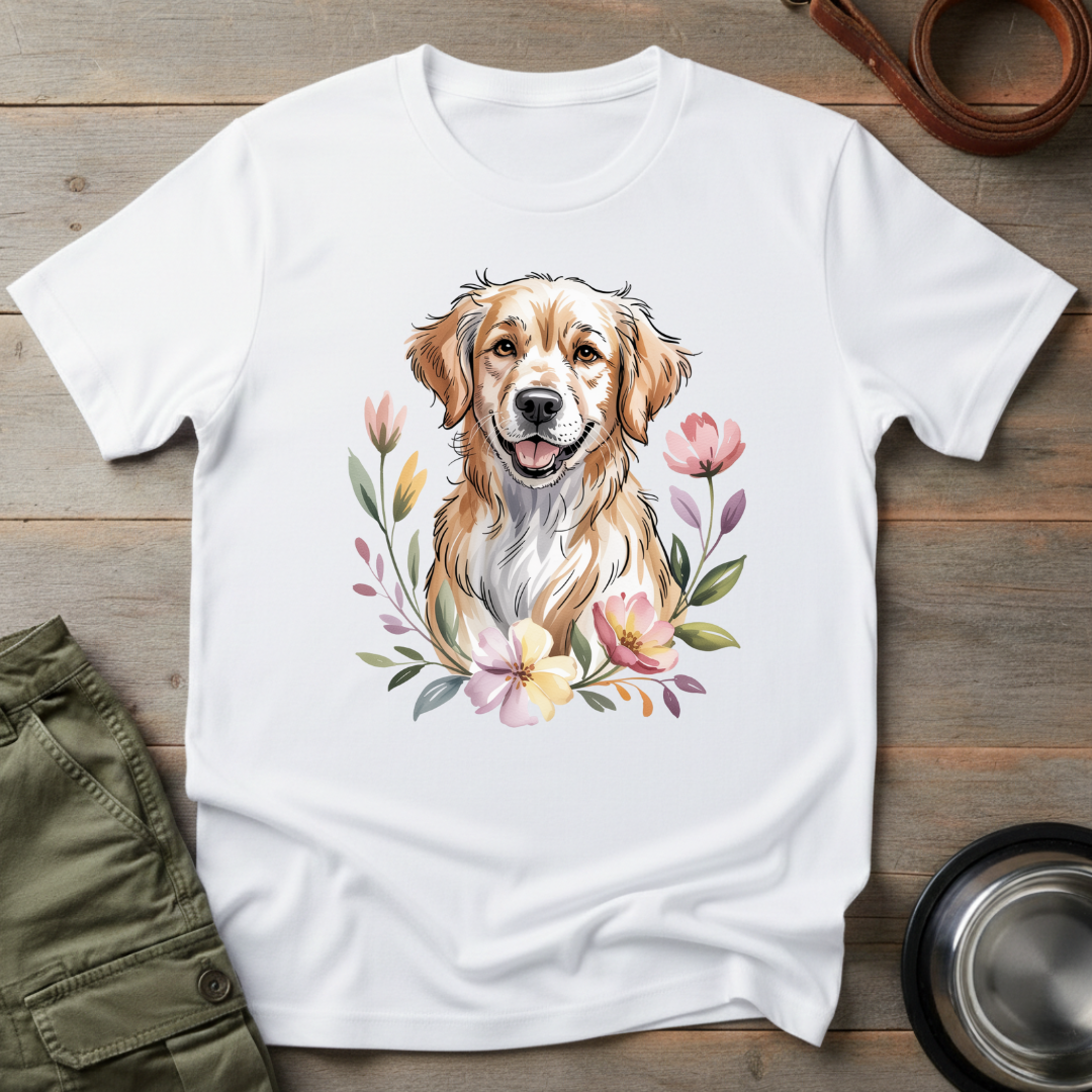 Golden Bloom Pup Tee