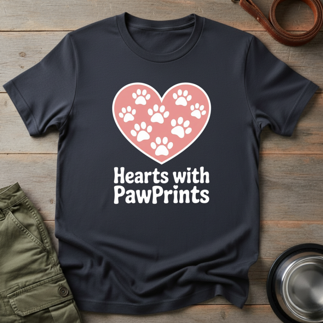 Hearts with Pawprints Tee