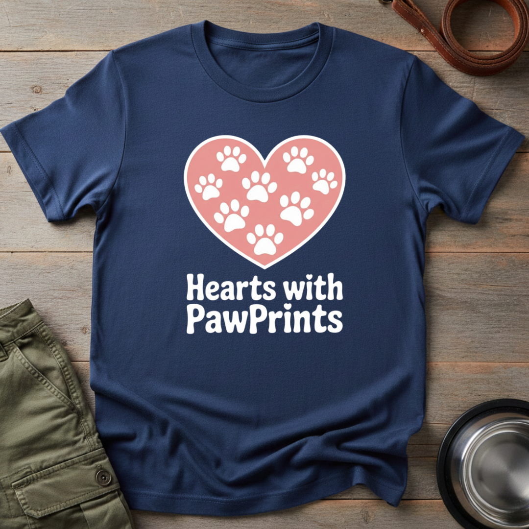 Hearts with Pawprints Tee