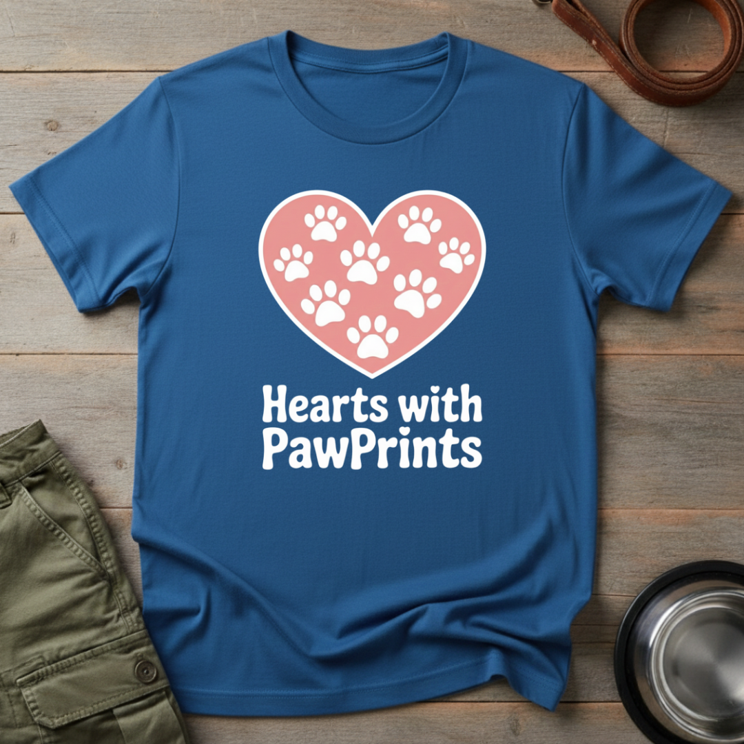 Hearts with Pawprints Tee