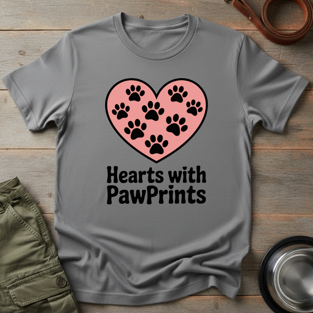 Hearts with Pawprints Tee