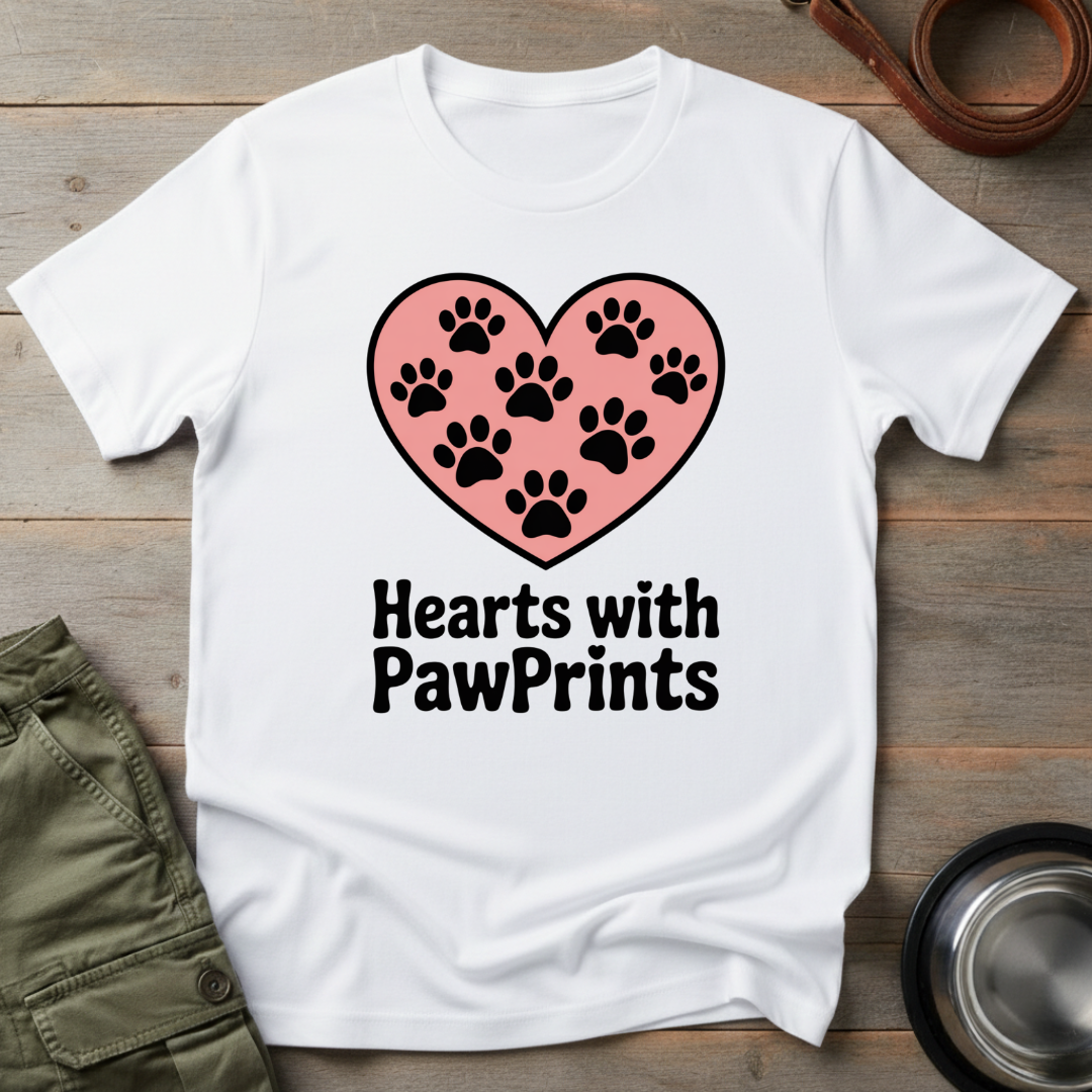 Hearts with Pawprints Tee
