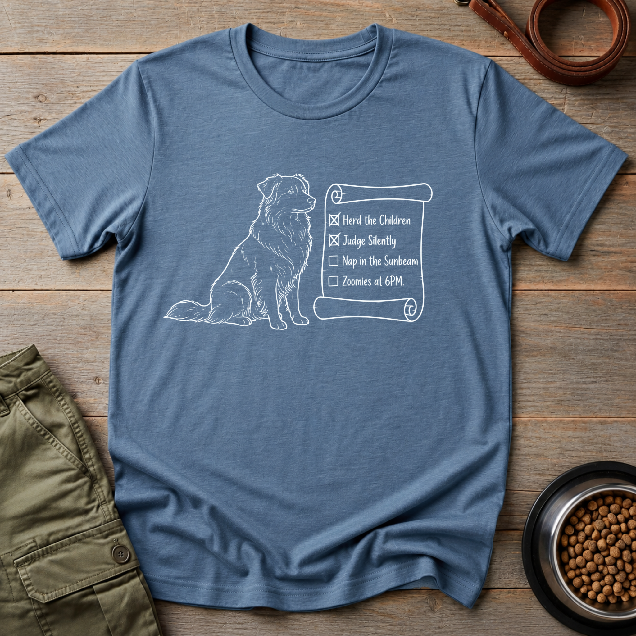 Australian Shepherd Daily Checklist Tee