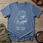 Rottweiler Looks Tough Loves Hard Tee
