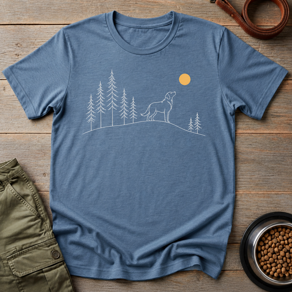 Moonlit Mountain Dog Tee