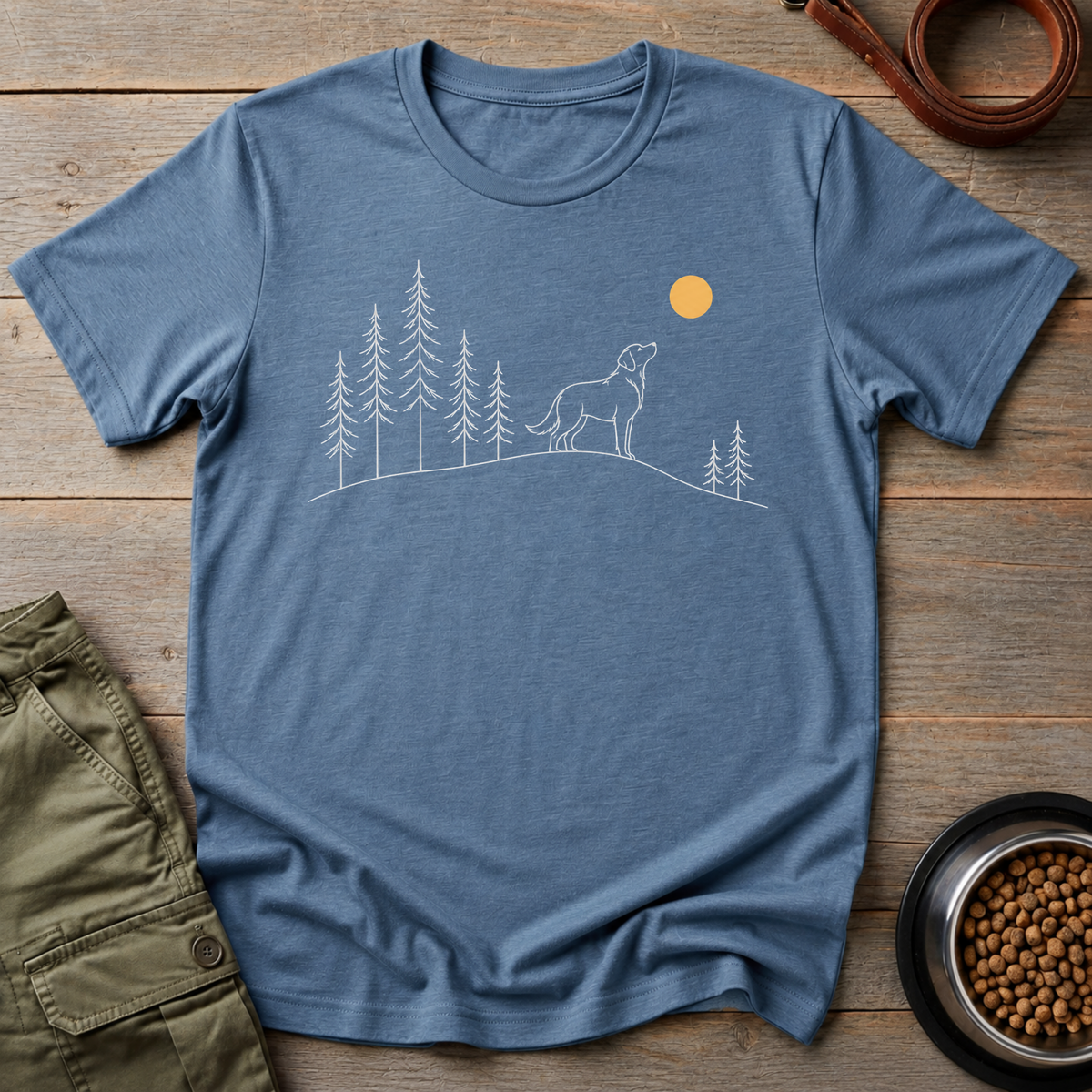 Moonlit Mountain Dog Tee