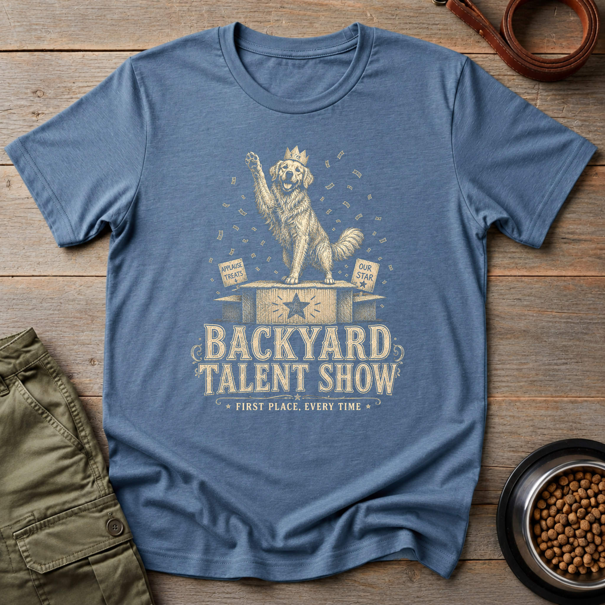 Golden Retriever Backyard Talent Show Tee