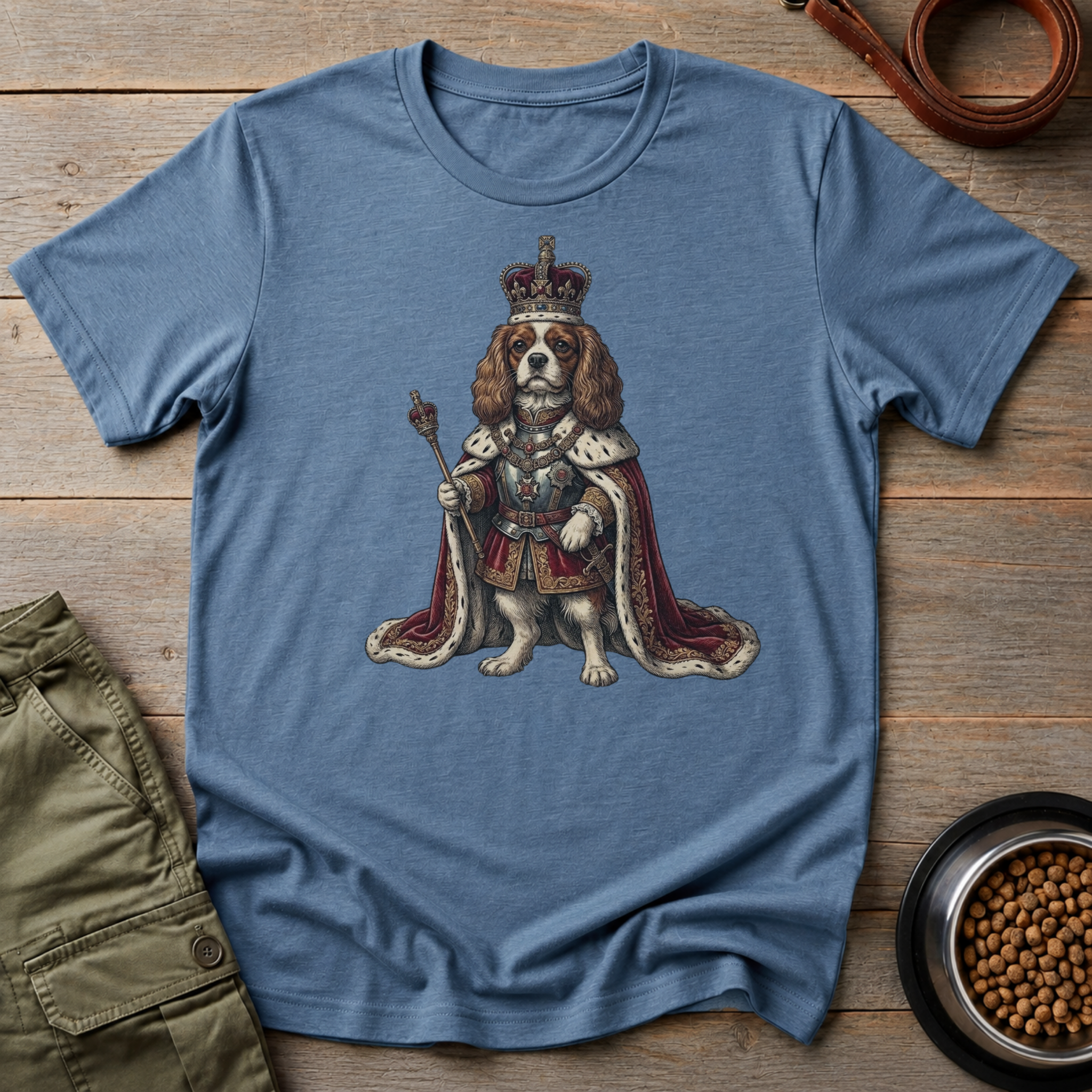 Cavalier King Charles Dressed As A King Tee