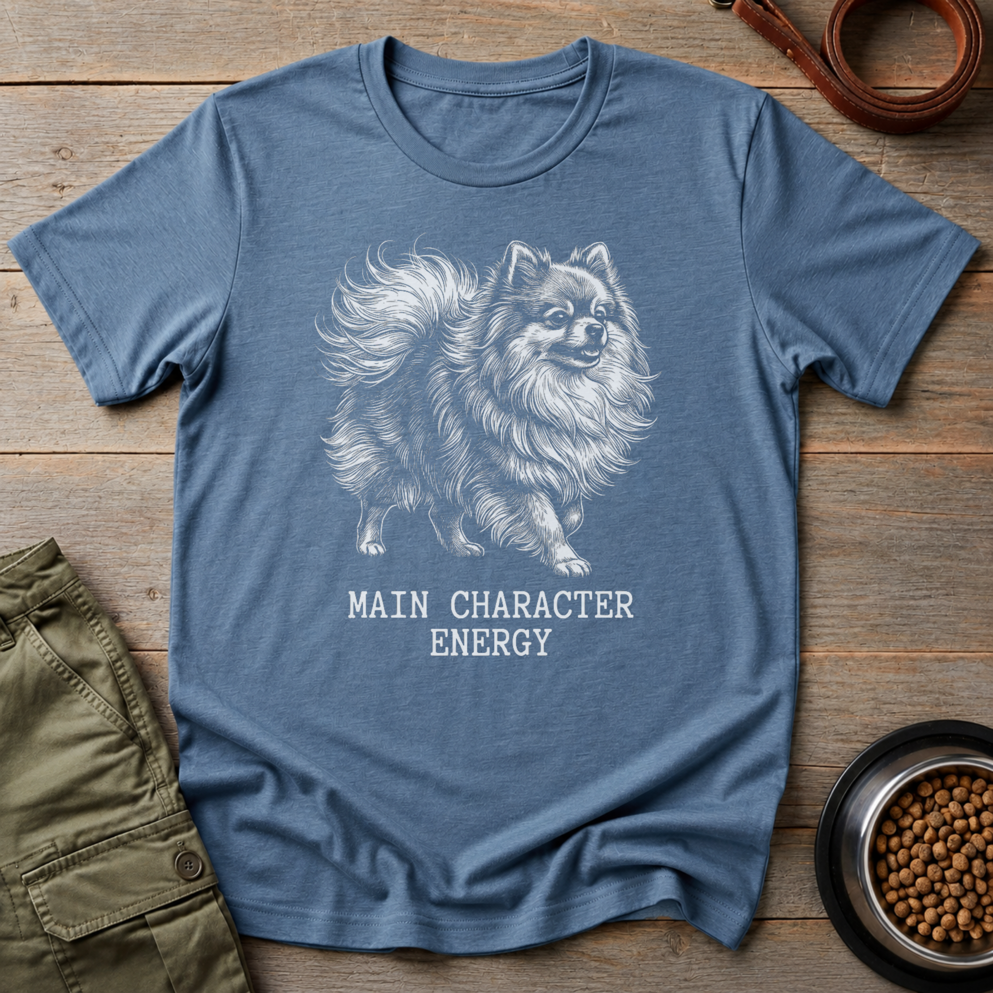 Pomeranian Main Character Energy Tee