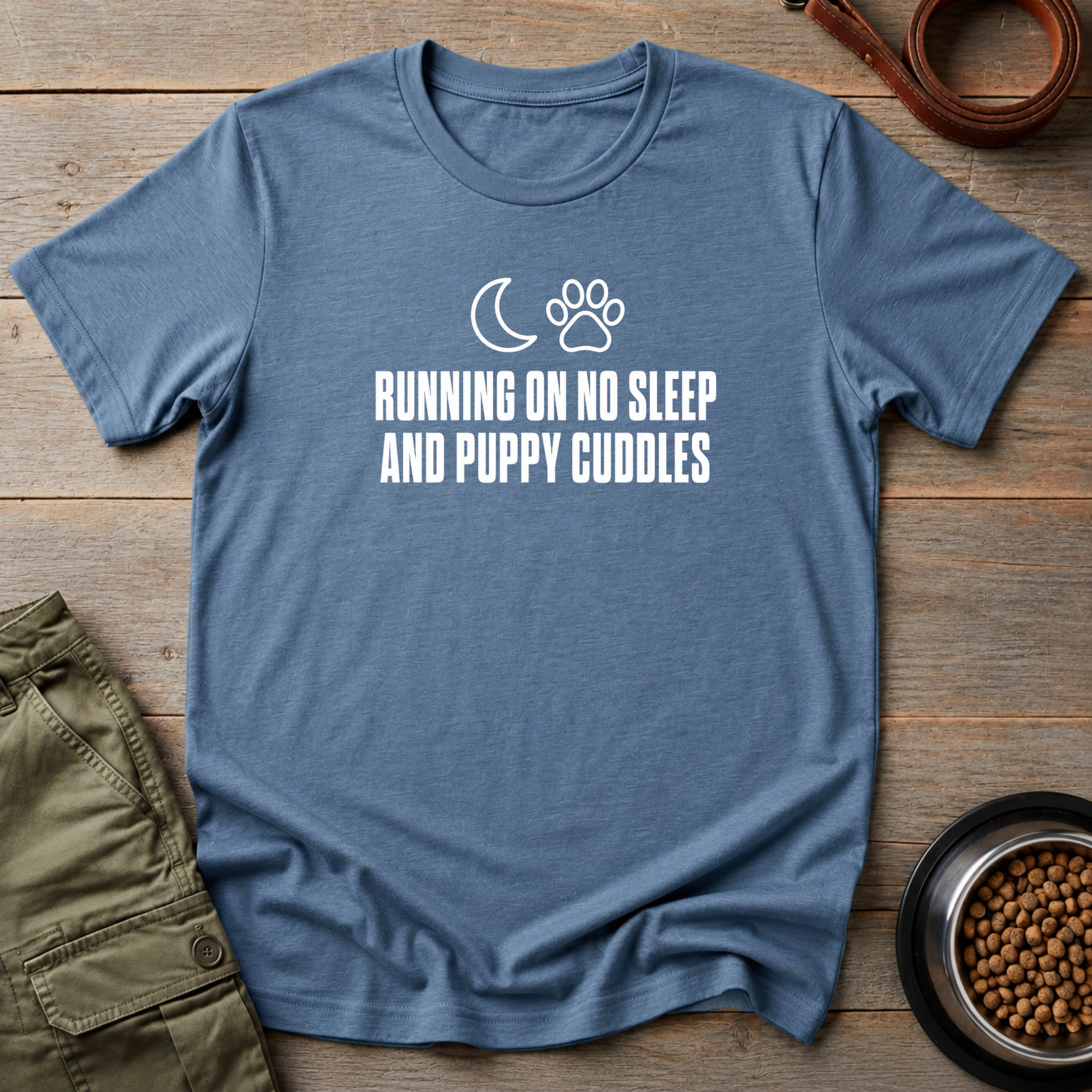 Running On No Sleep And Puppy Cuddles Tee