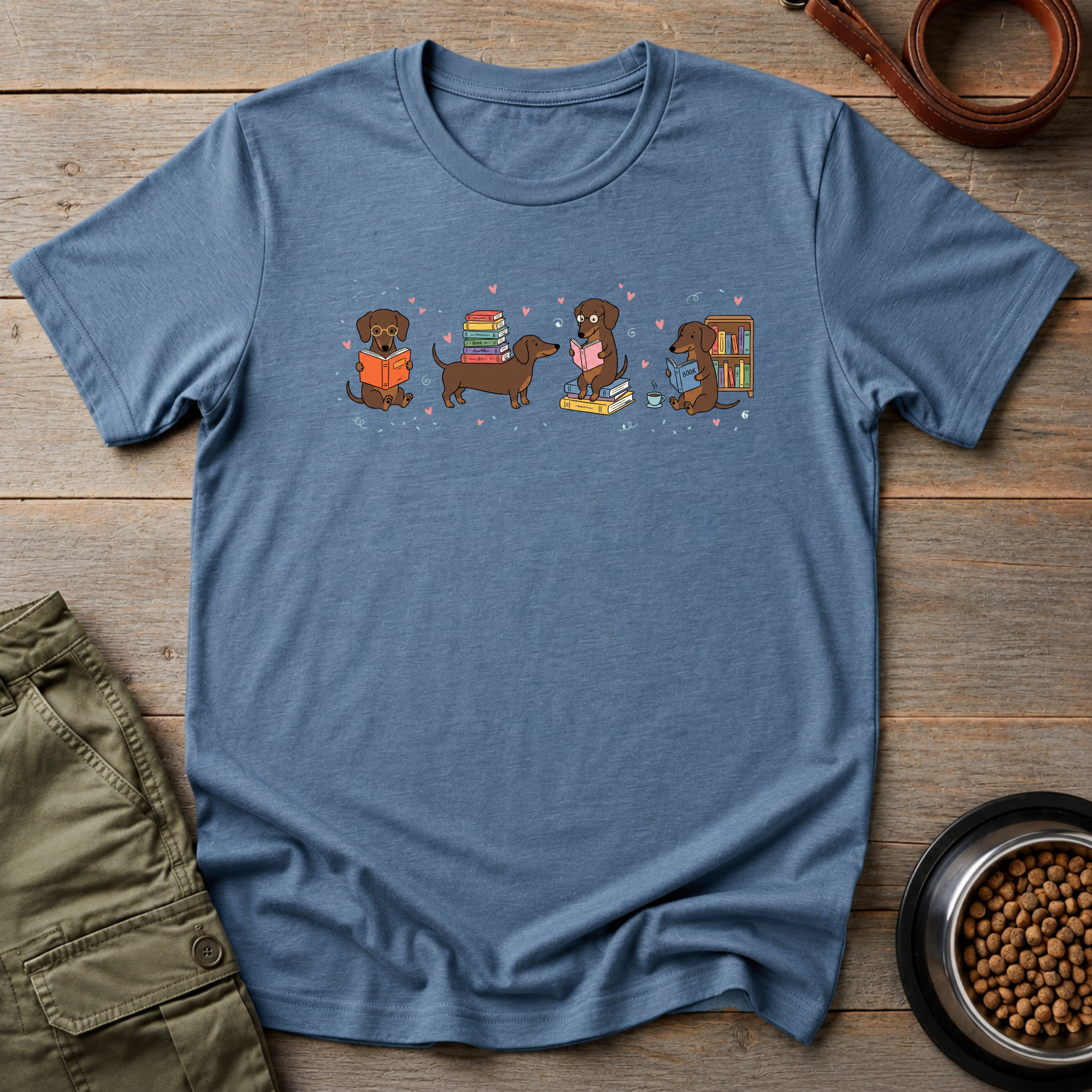 Dachshund Book Lover Tee