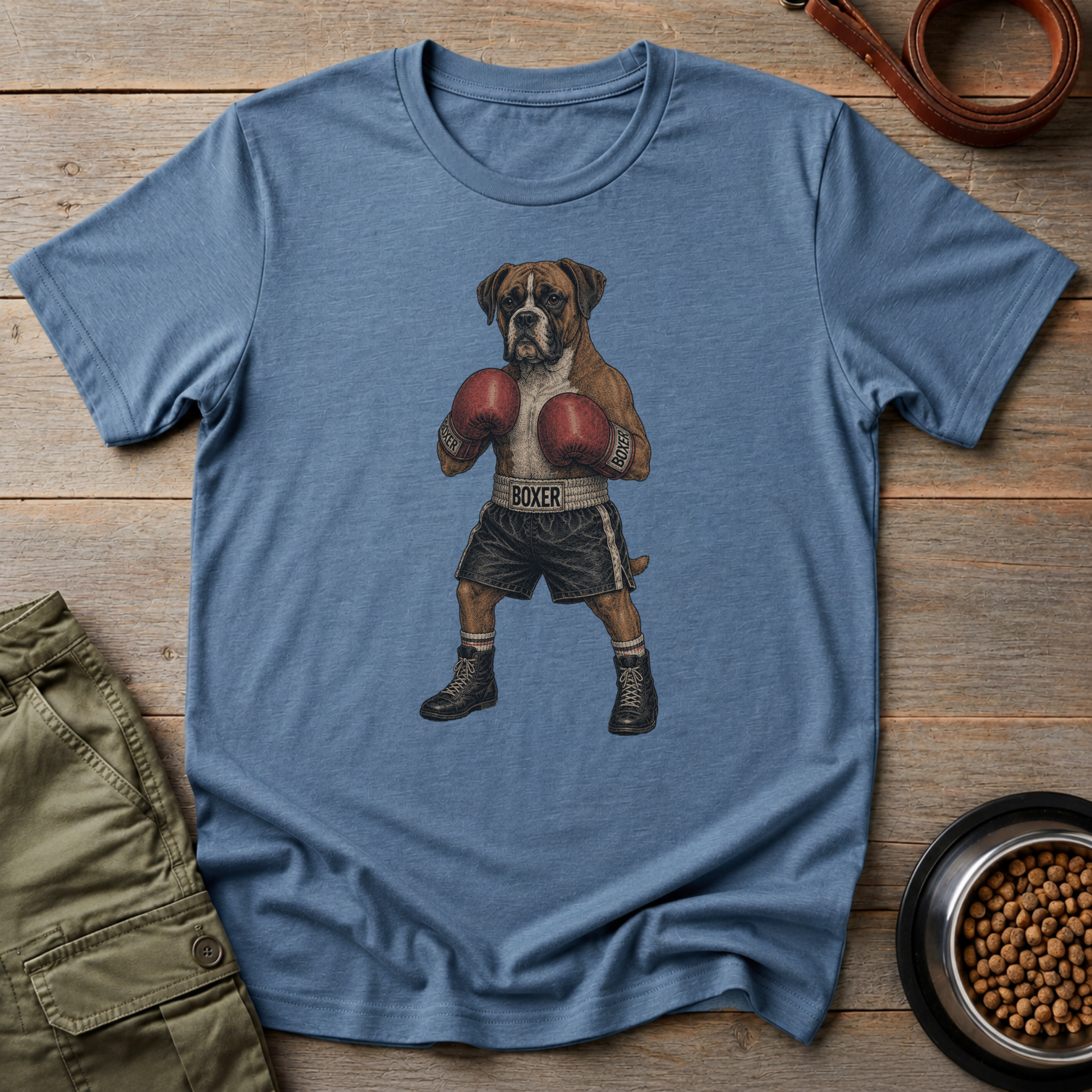 Boxer Dog Dressed As A Boxer Tee