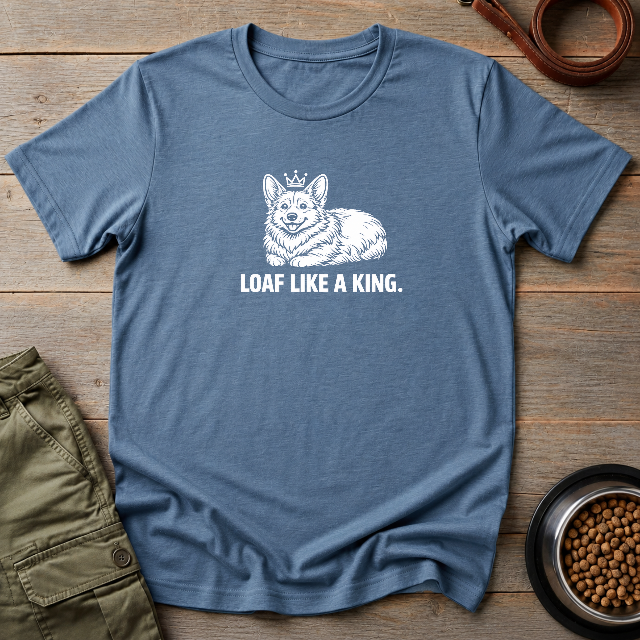 Corgi Loaf Like A King Tee