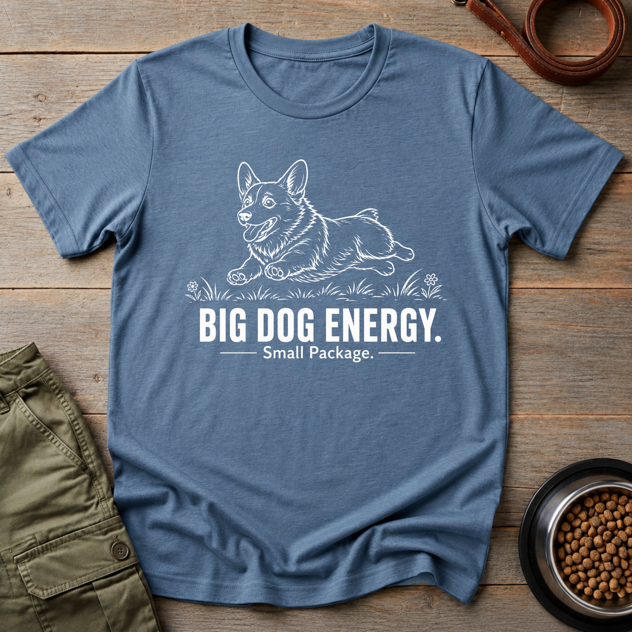 Corgi Big Dog Energy Vintage Tee