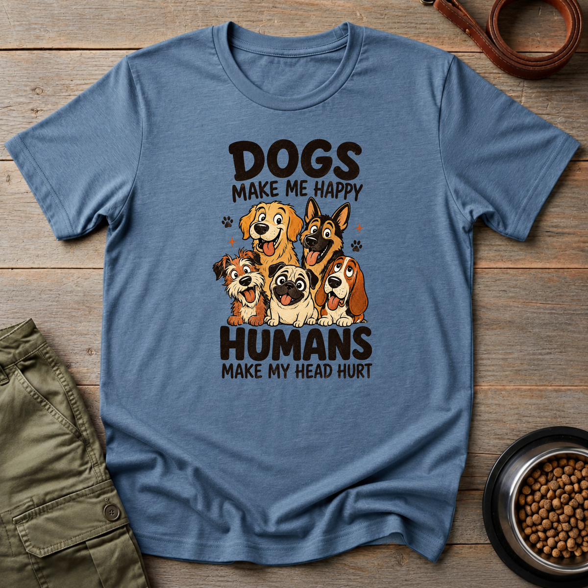 Dogs Make Me Happy Tee