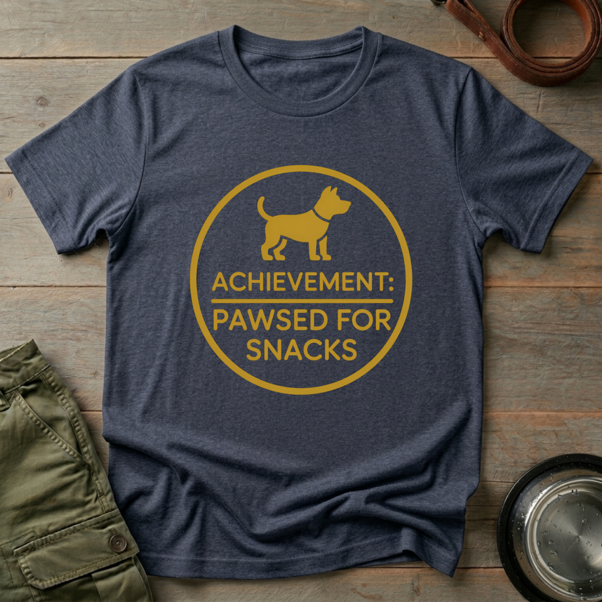 Pawsed for Snacks Achievement Tee