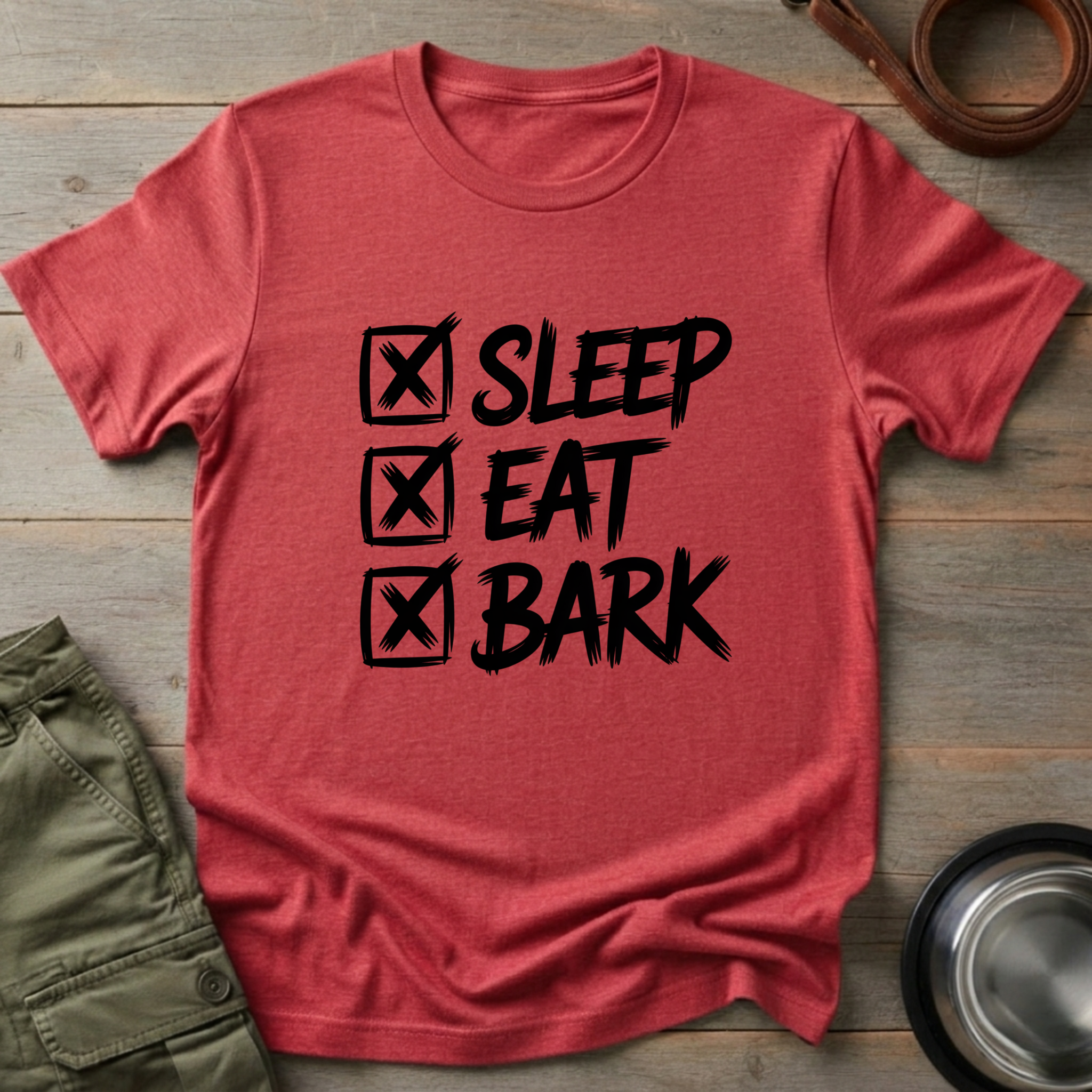Sleep Eat Bark Dog Tee