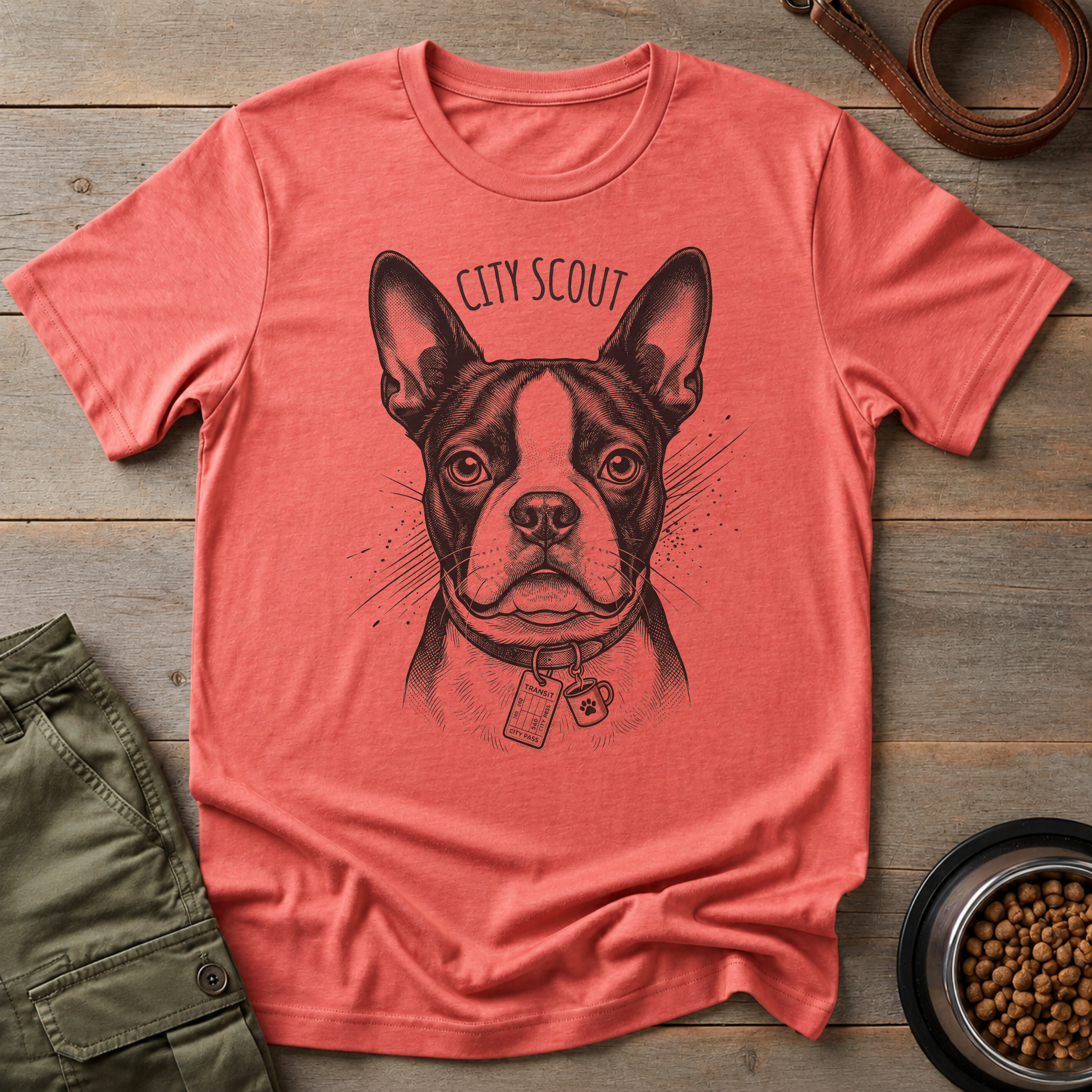 Boston Terrier The City Explorer Tee
