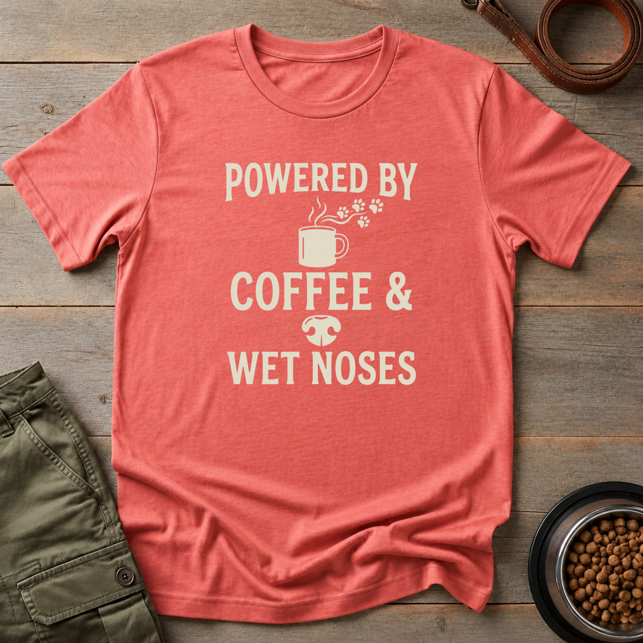 Powered By Coffee & Wet Noses Tee