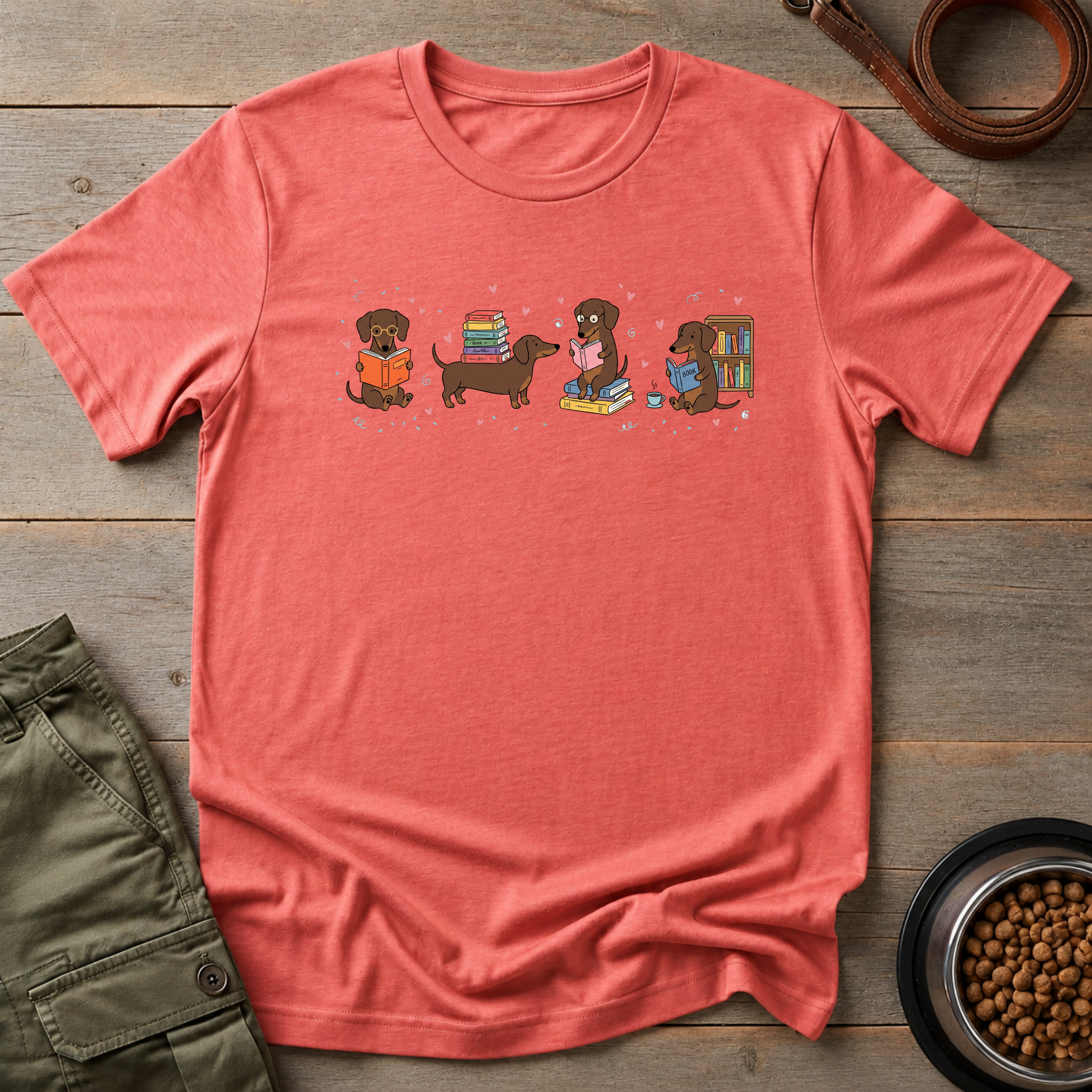 Dachshund Book Lover Tee