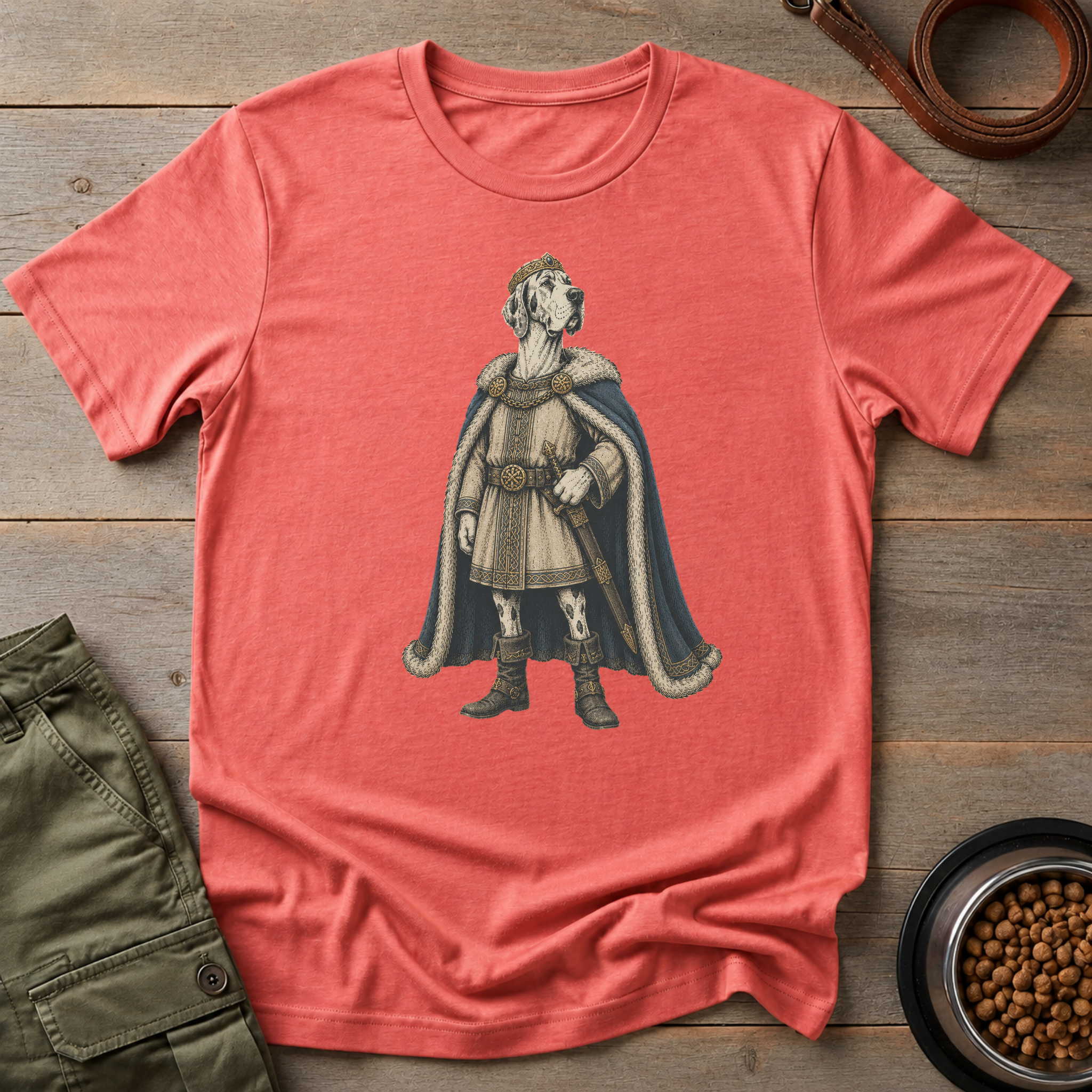 Great Dane Dressed As A Danish Viking Tee