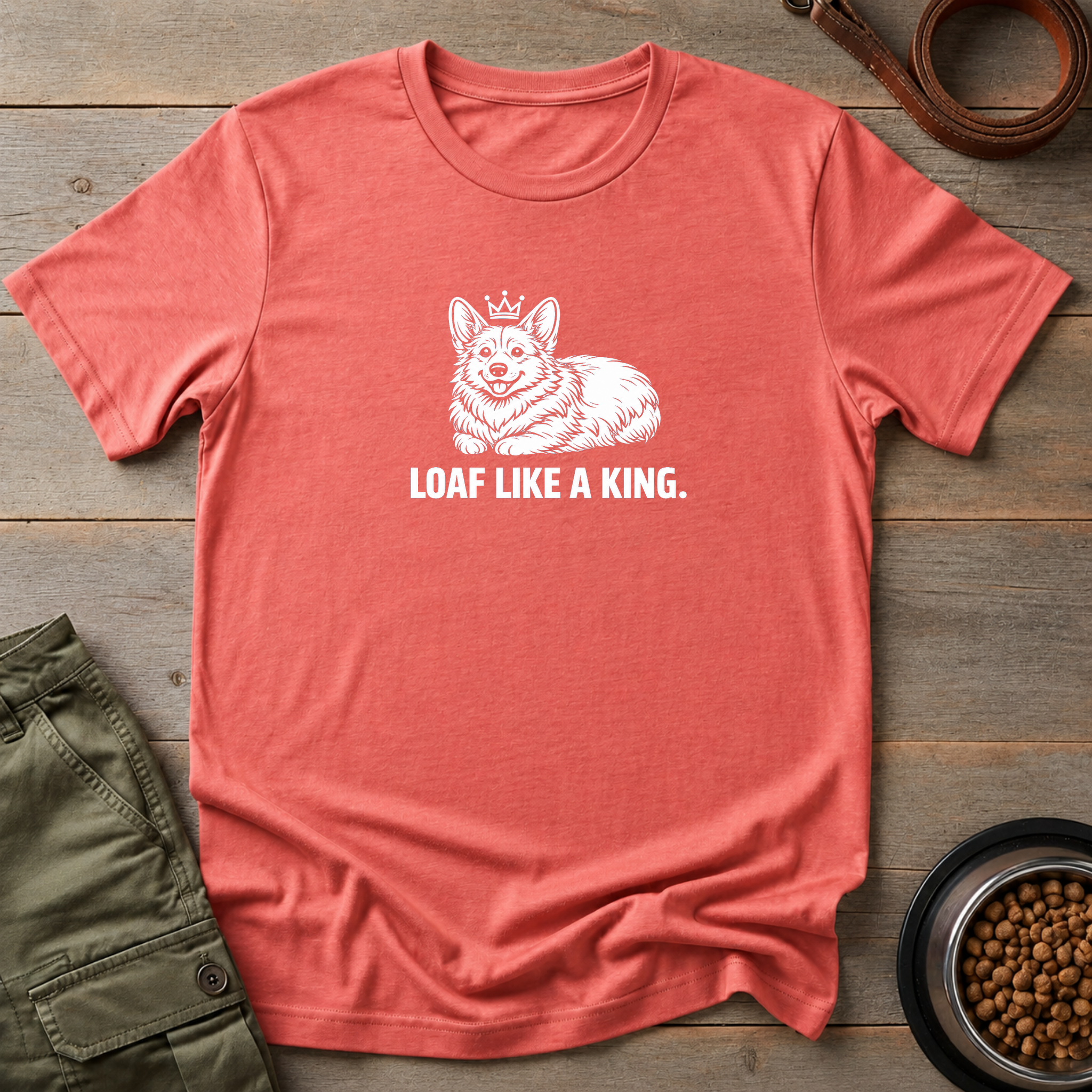 Corgi Loaf Like A King Tee