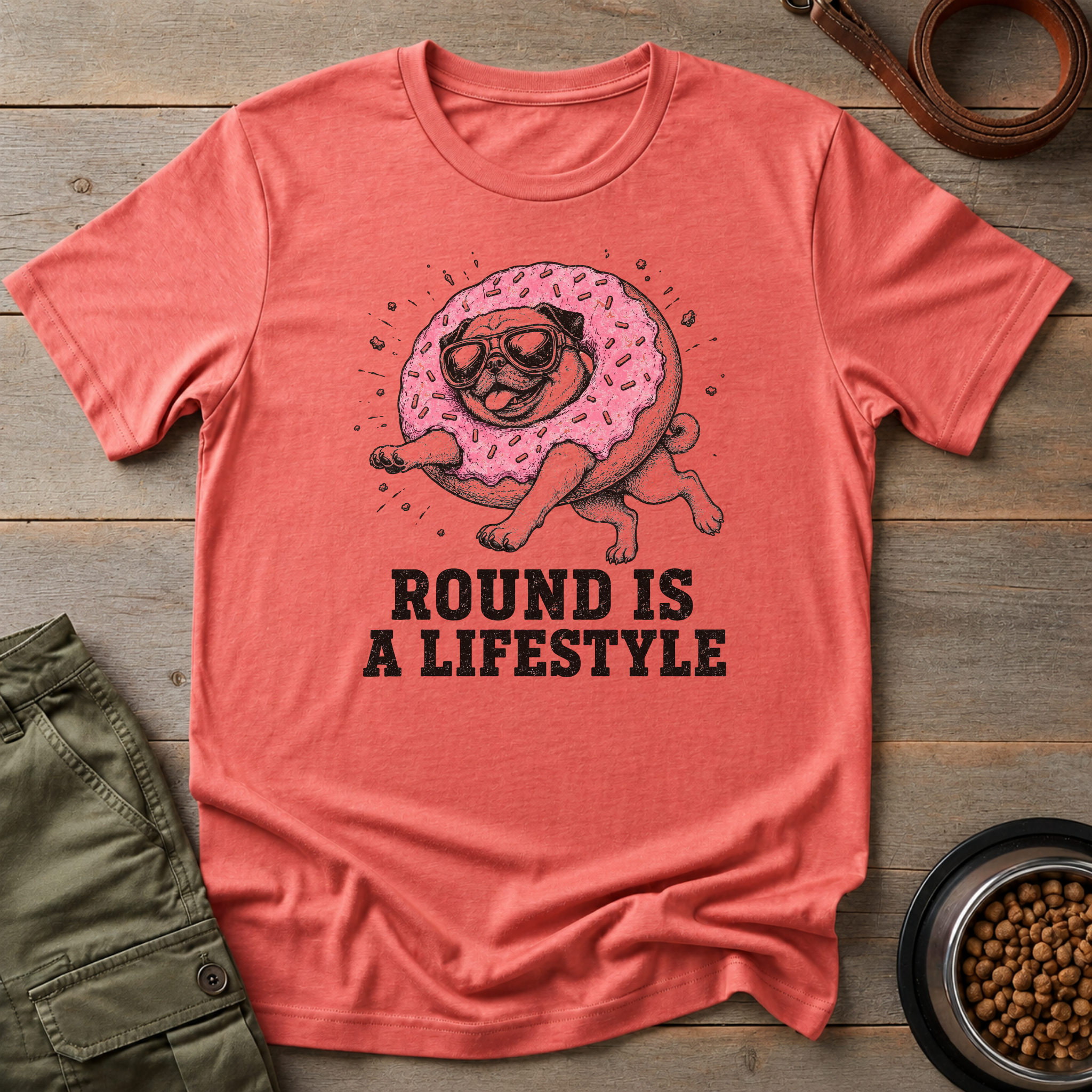 Pug Round Is A Lifestyle Tee