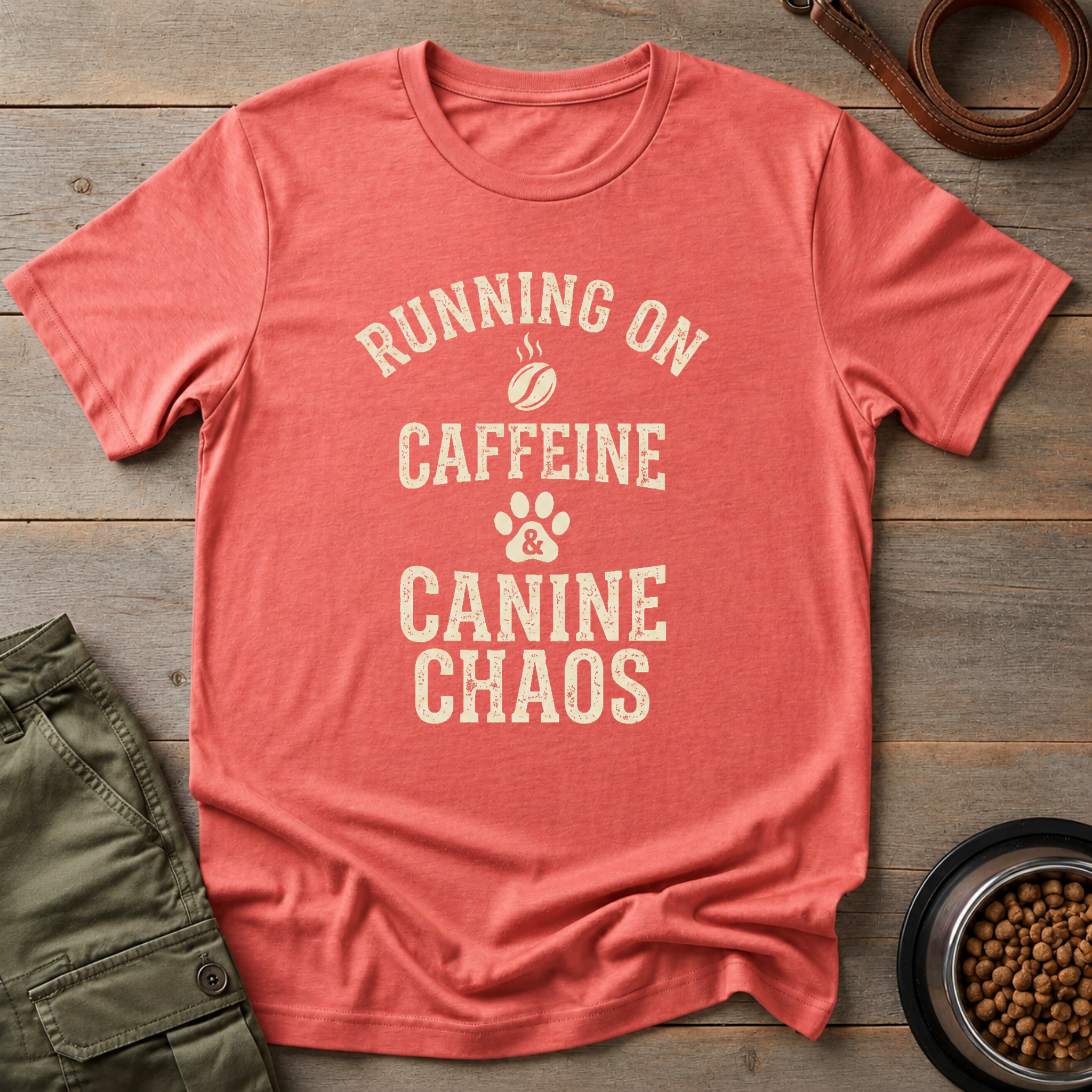 Running On Caffeine And Canine Chaos Tee