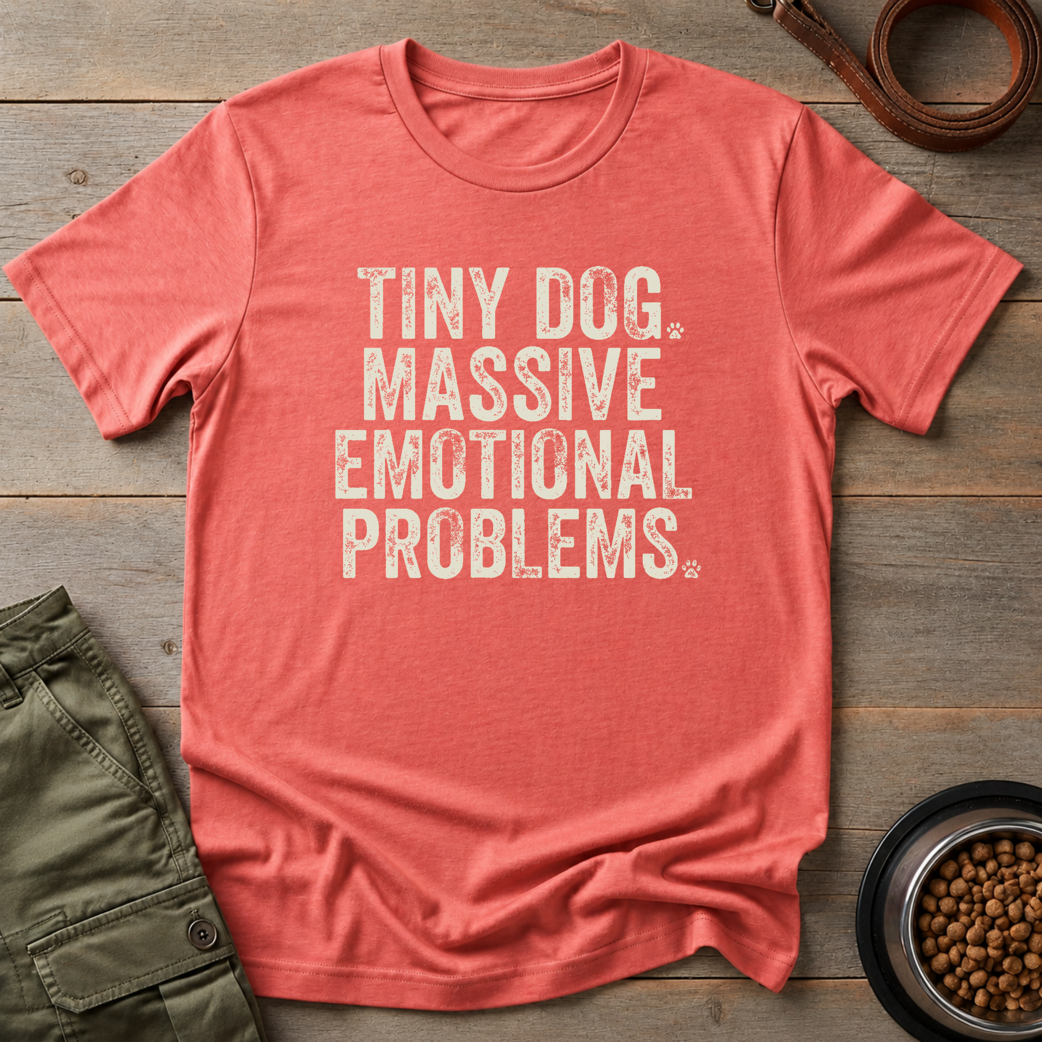 Tiny Dog. Massive Emotional Problems. Tee