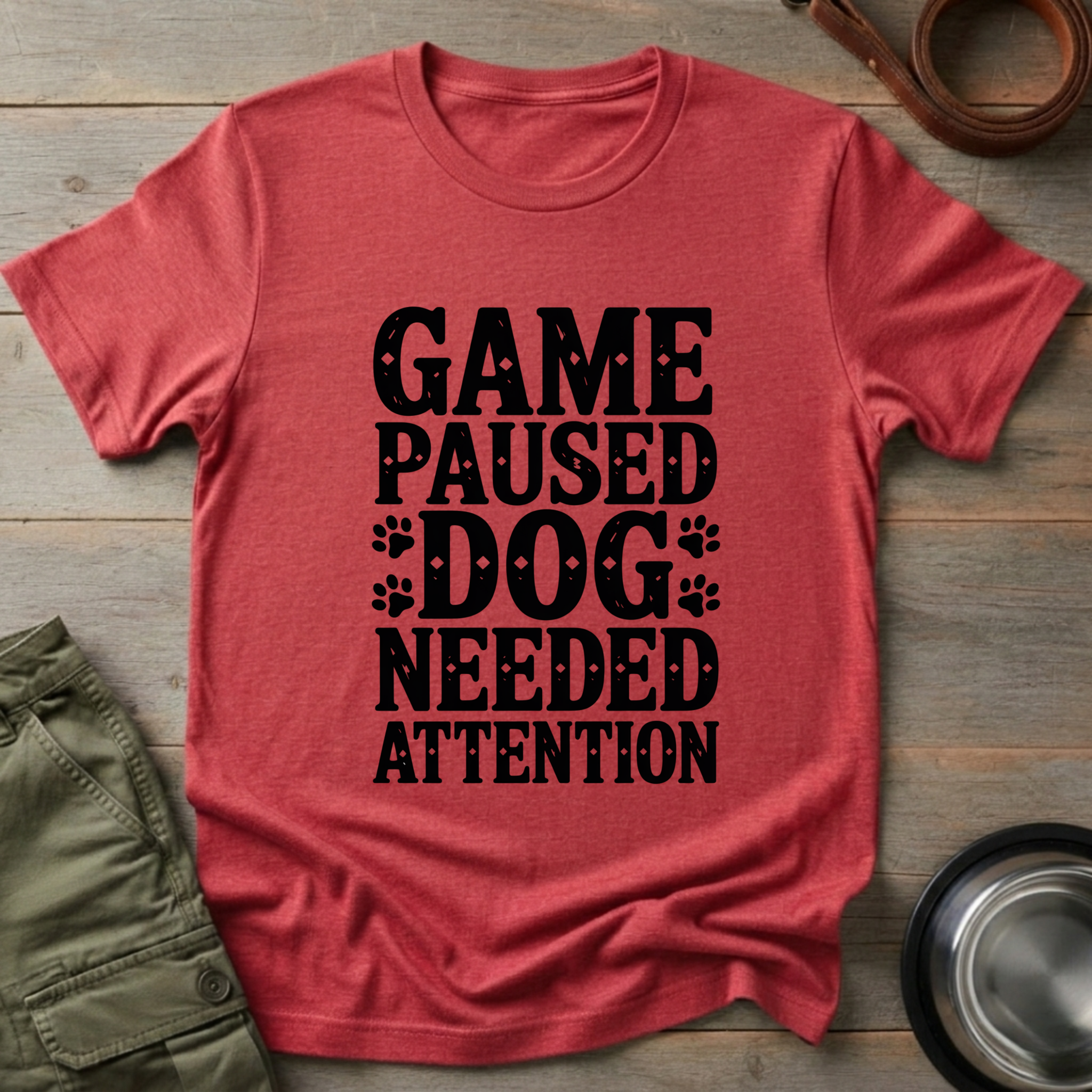 Game Paused Pup Tee
