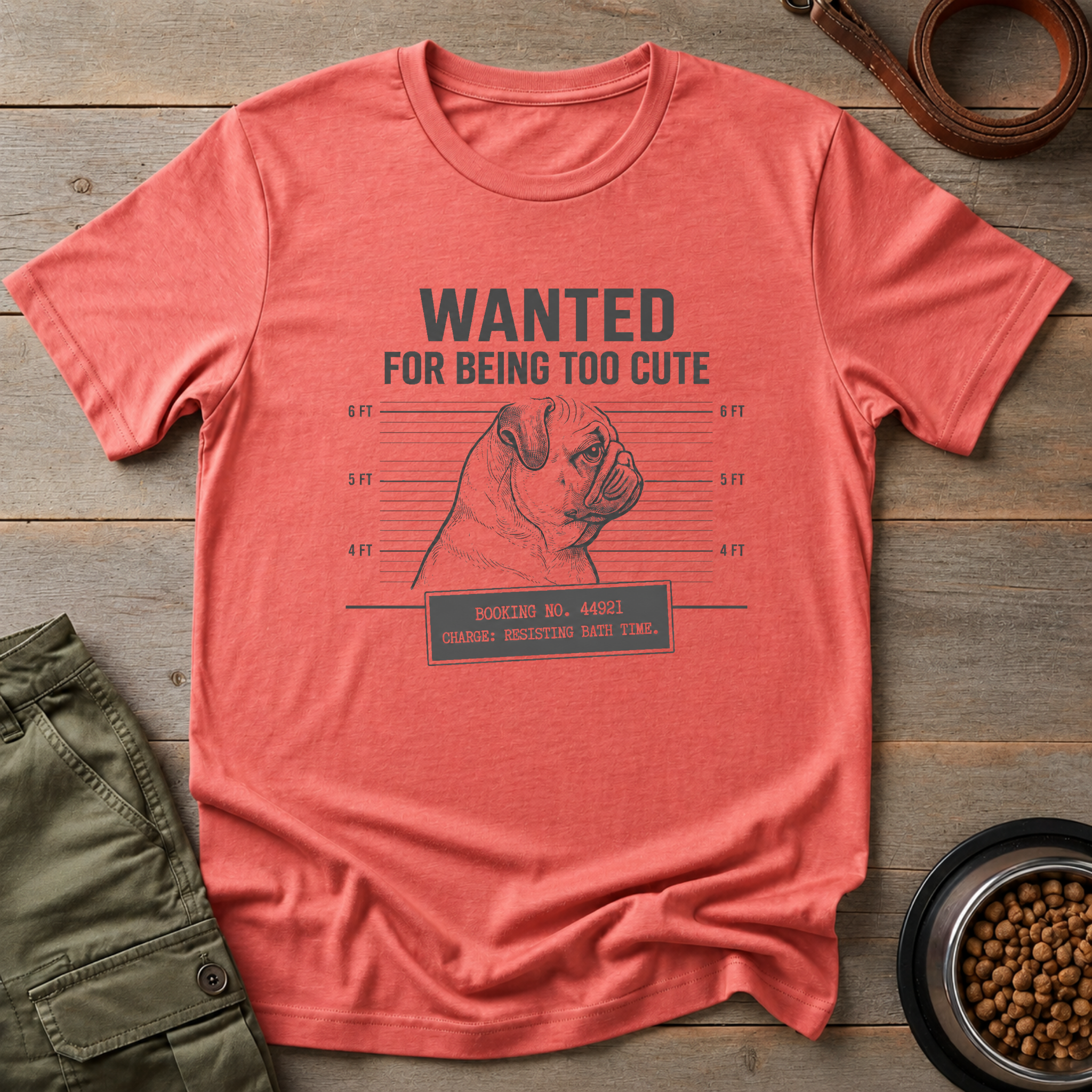 Pug Wanted For Being Too Cute Tee