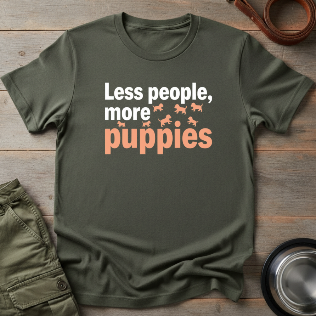 Less People More Puppies Tee