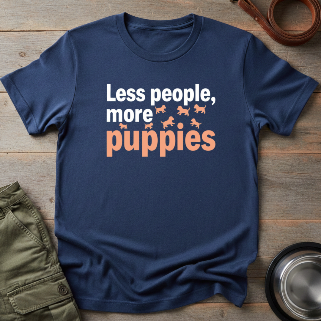 Less People More Puppies Tee