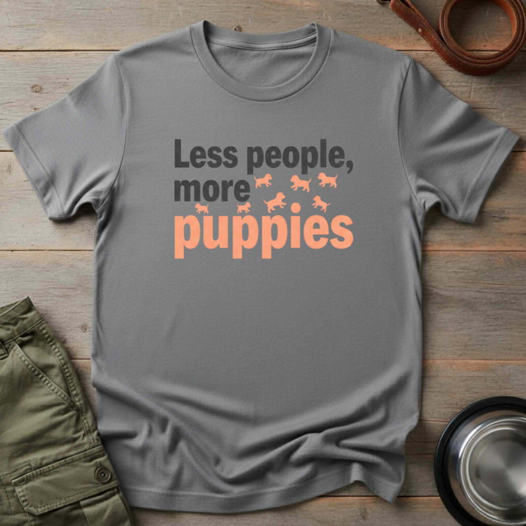 Less People More Puppies Tee