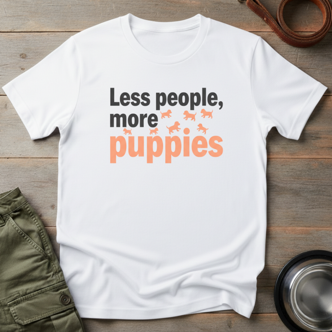 Less People More Puppies Tee