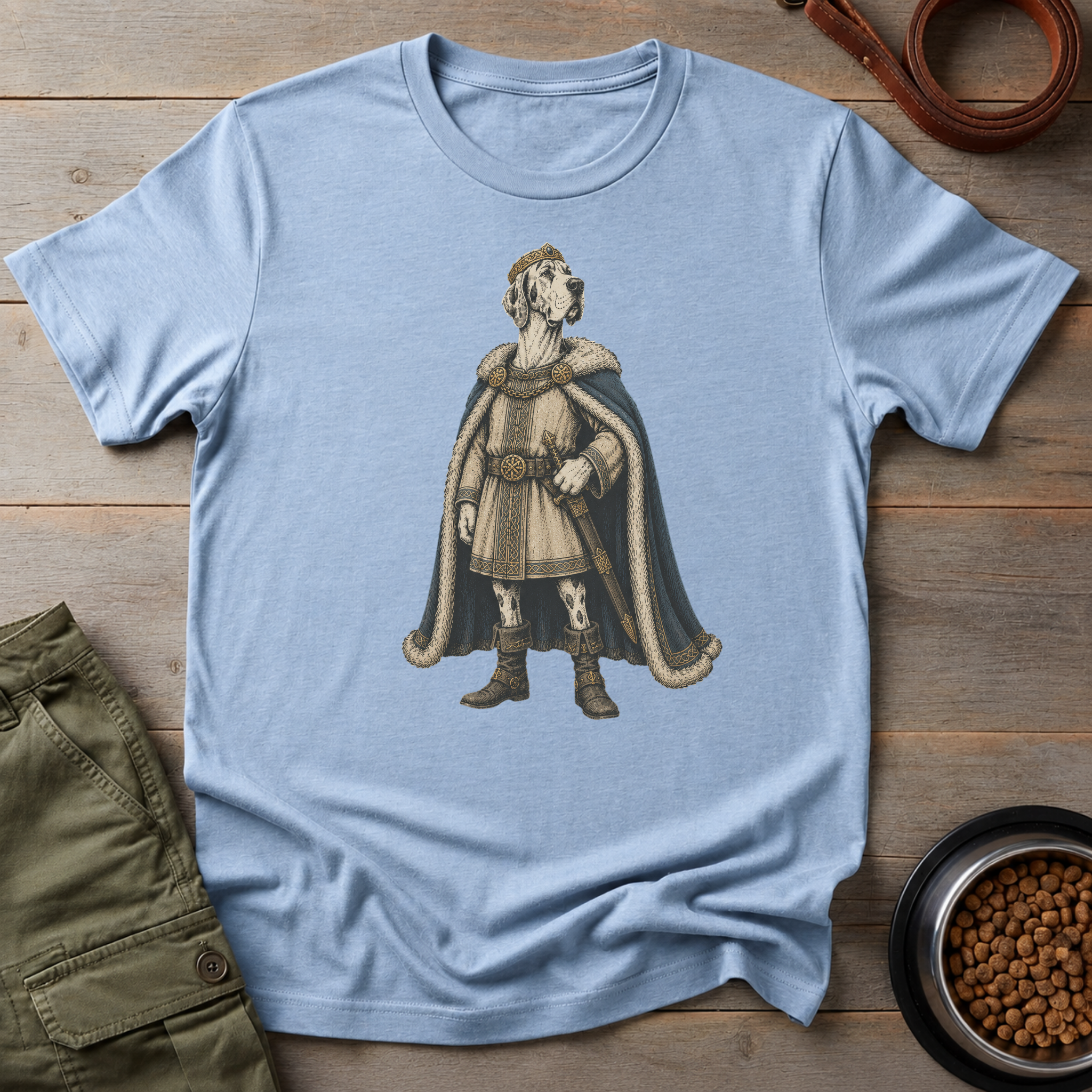 Great Dane Dressed As A Danish Viking Tee