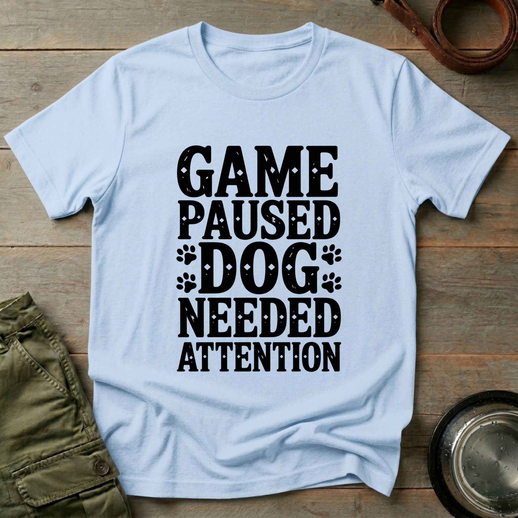 Game Paused Pup Tee