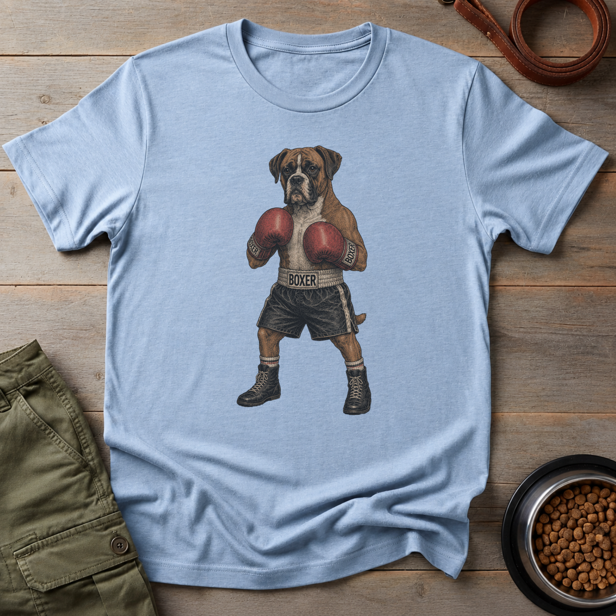 Boxer Dog Dressed As A Boxer Tee