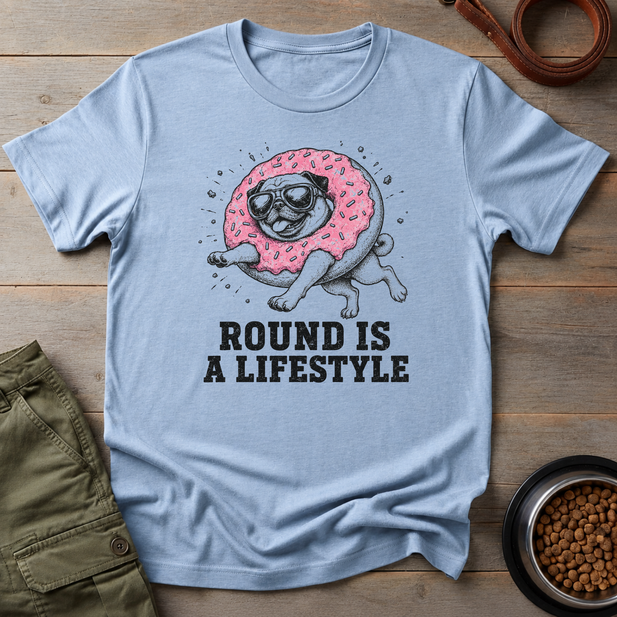 Pug Round Is A Lifestyle Tee