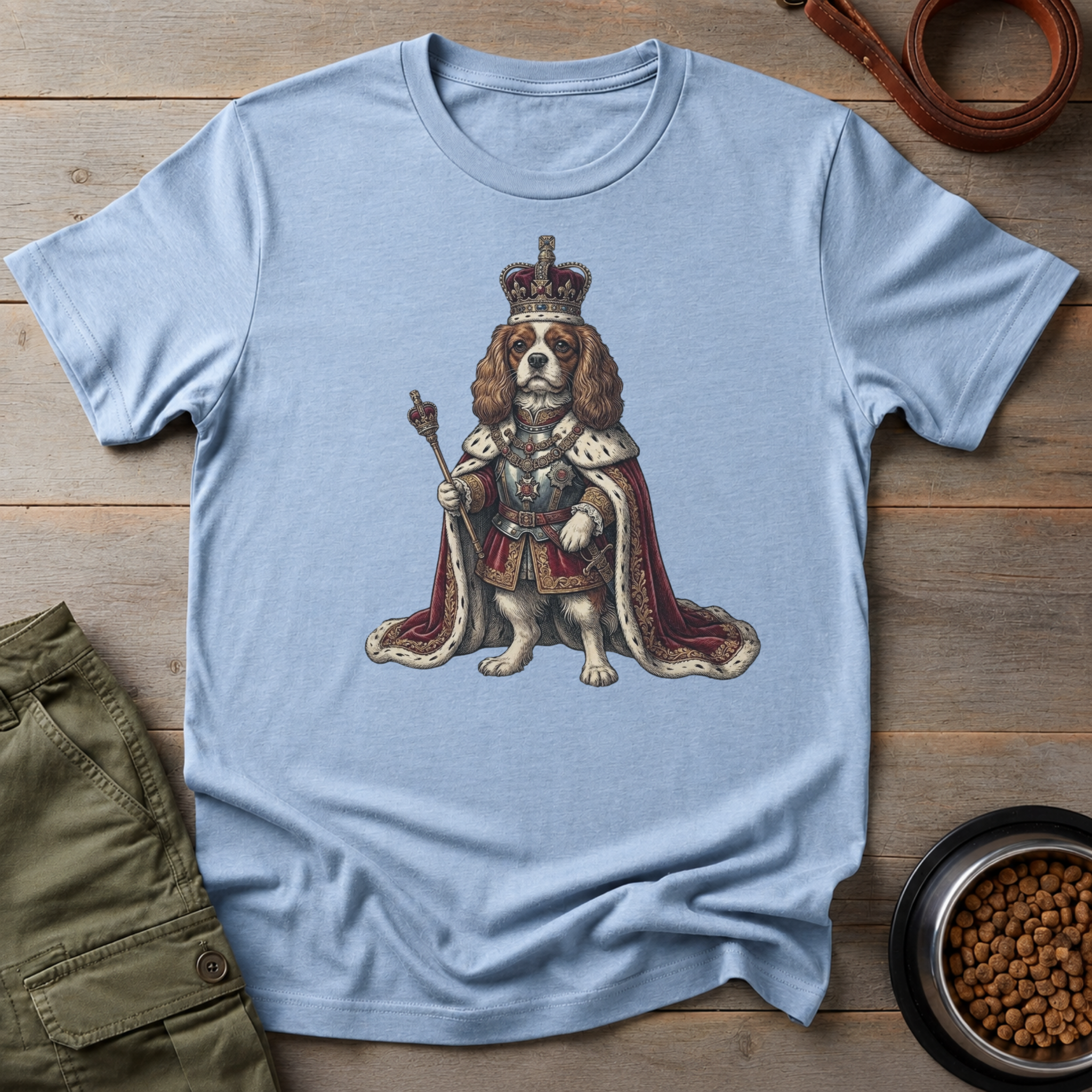 Cavalier King Charles Dressed As A King Tee