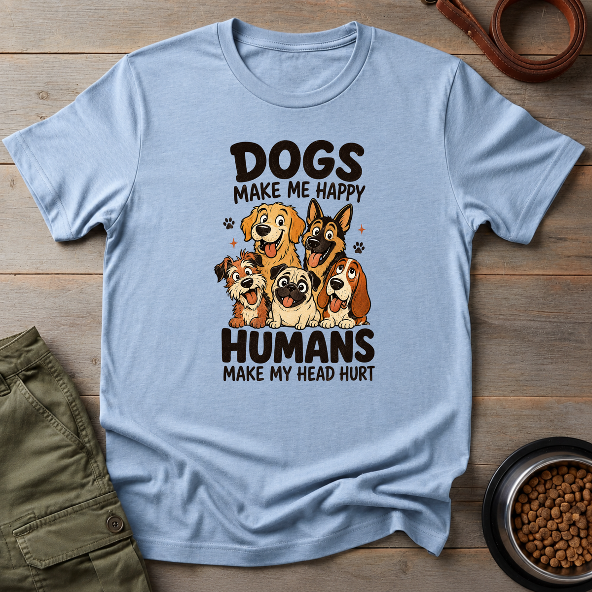 Dogs Make Me Happy Tee