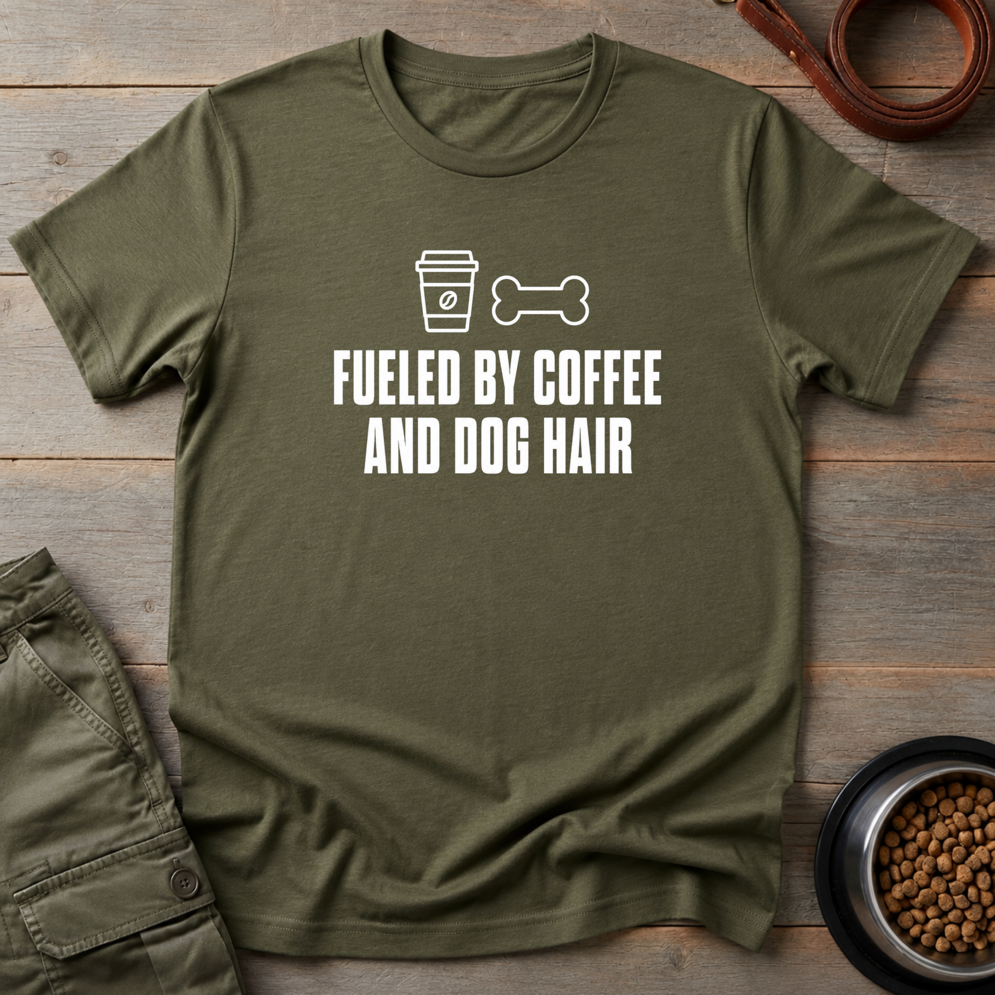 Fueled By Coffee And Dog Hair Tee