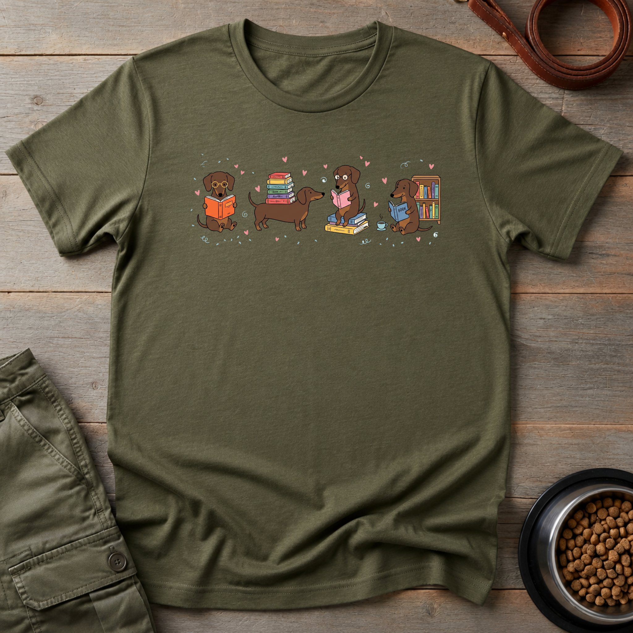 Dachshund Book Lover Tee