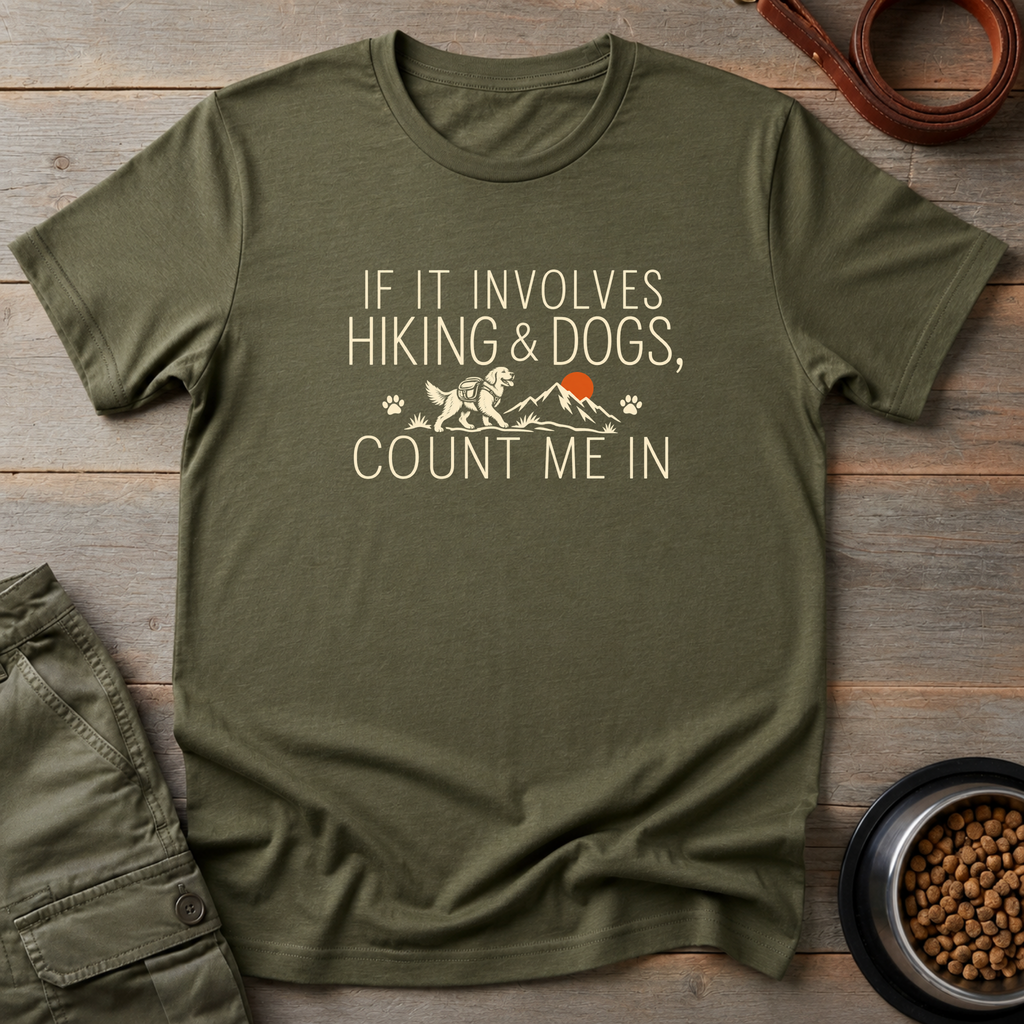 Hiking Dog Crew Tee