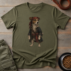 Jack Russell Dressed As Captain Jack Tee