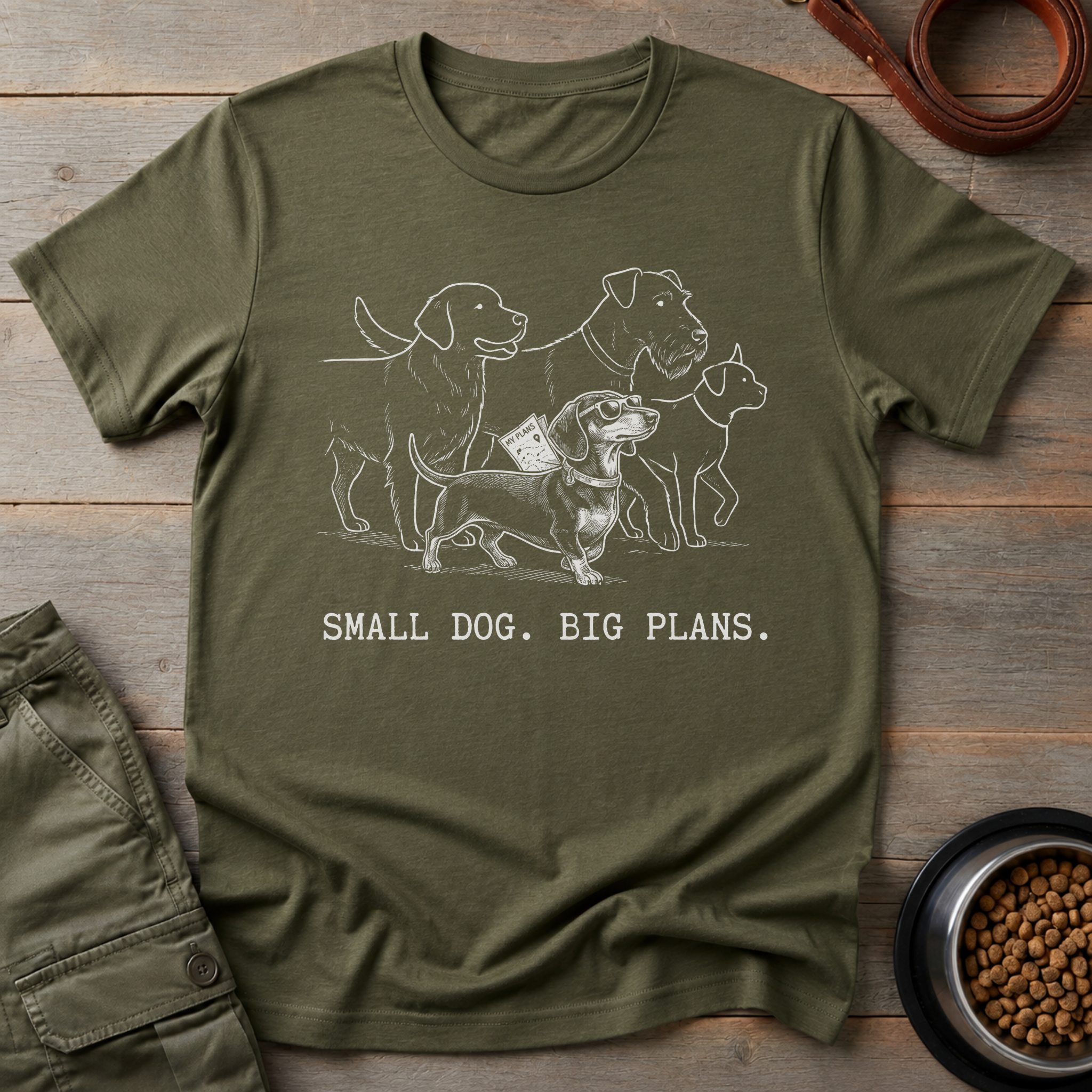 Dachshund Small Dog Big Plans Tee