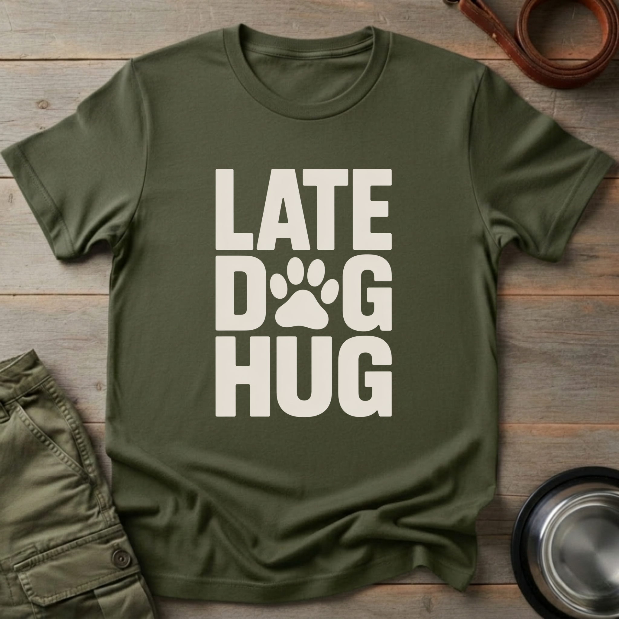 Late Dog Hug Tee