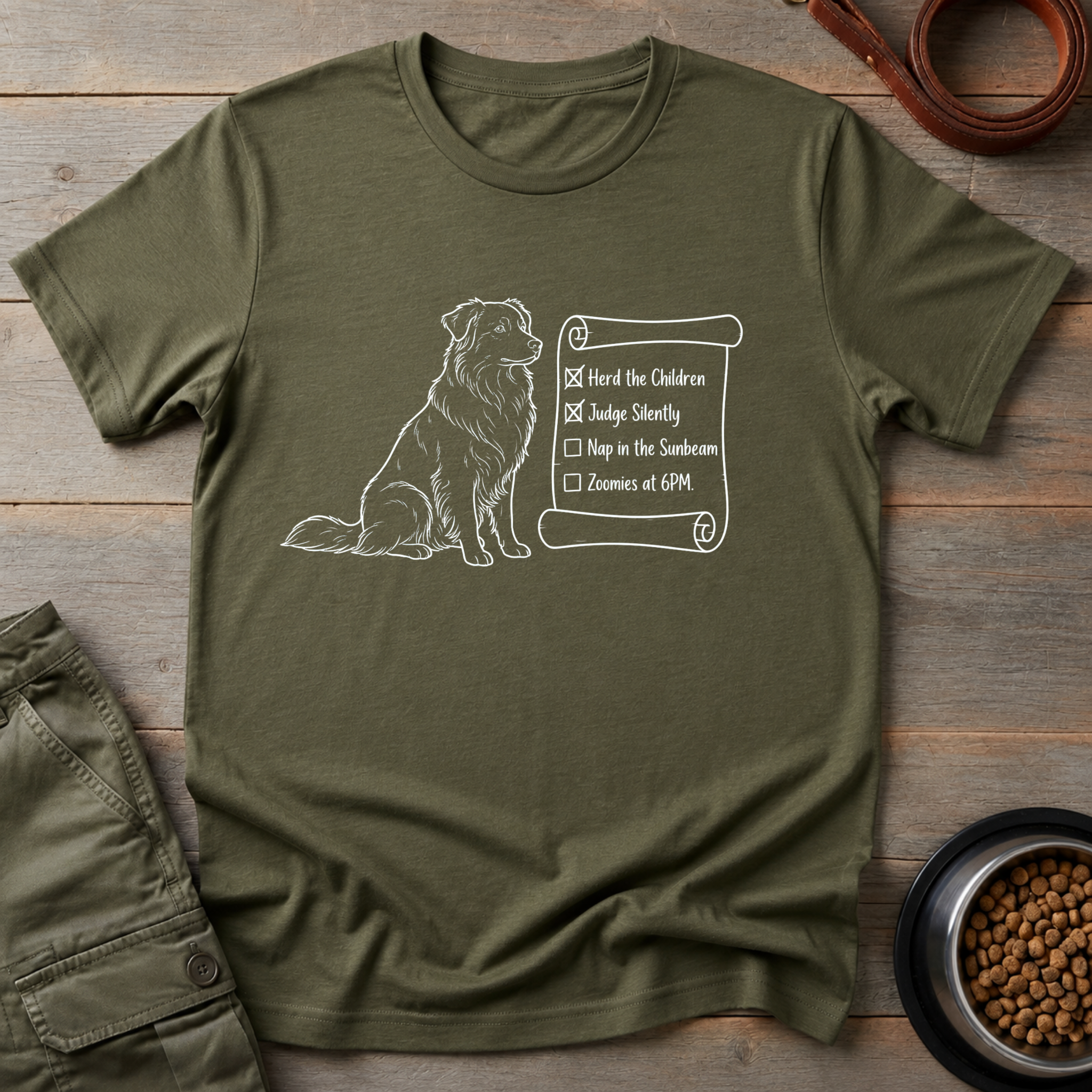 Australian Shepherd Daily Checklist Tee