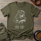 Rottweiler Looks Tough Loves Hard Tee